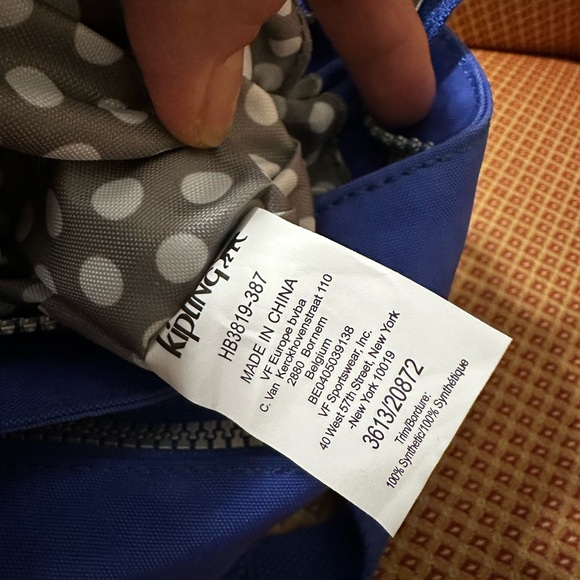 Kipling Royal Blue Bag with Monkey Keychain - Picture 5 of 6